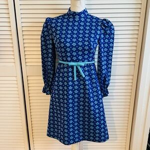 Rare!! Gay Gibson Vintage 1960s Floral Puff Shoulder Mini Dress! Size S